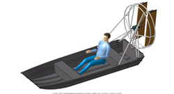 Fan Boat with Man