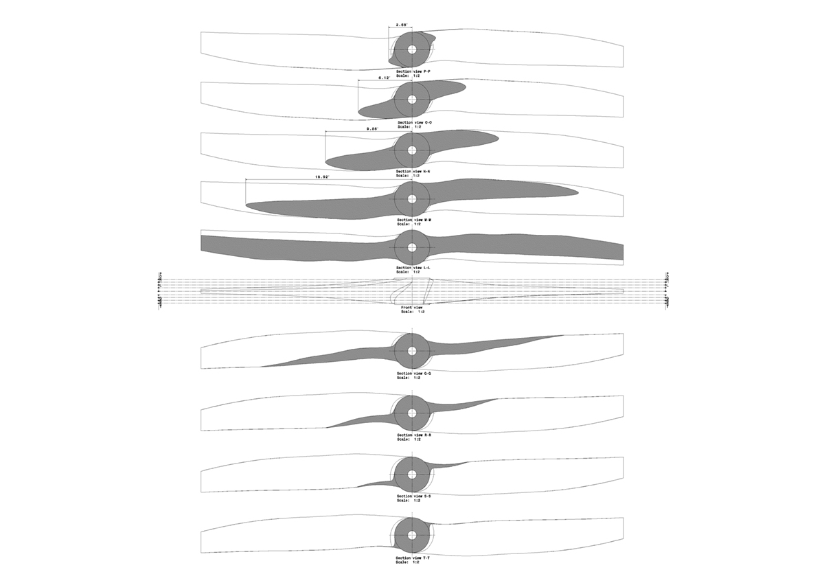 airplane propeller drawing