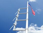 Small Wind Turbines Mounted to Flag Pole